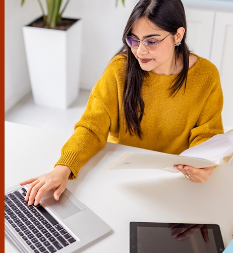 couple working on finances